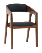 Стул Вудкерри S каркас дерево цвет темный орех экокожа черный