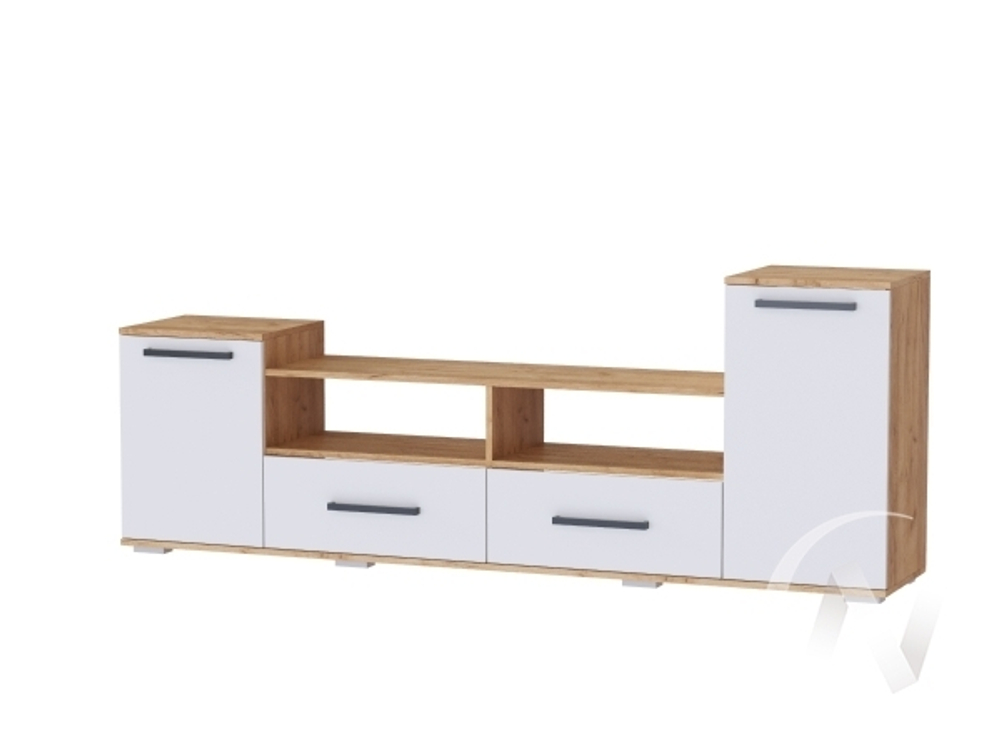 Тумба ТВ Парус-2 (дуб крафт золотой/белый)