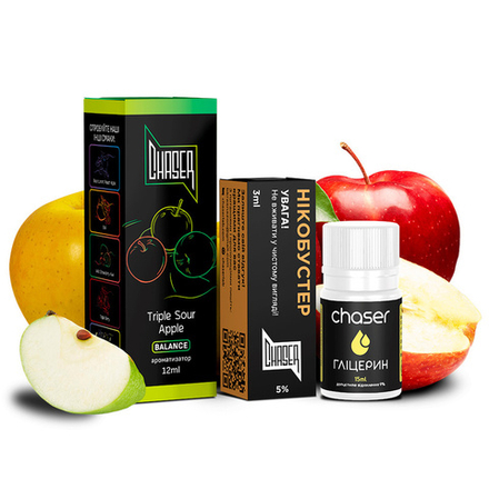 Chaser BLACK - Triple Sour Apple (30ml, 5% nic)
