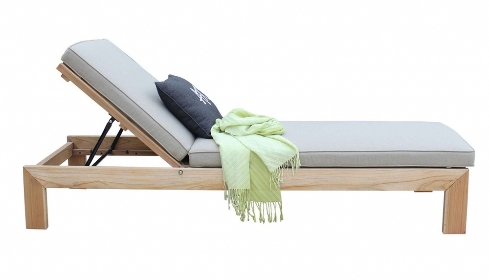 Лежак деревянный Tagliamento Elba, натуральный, светло-серый