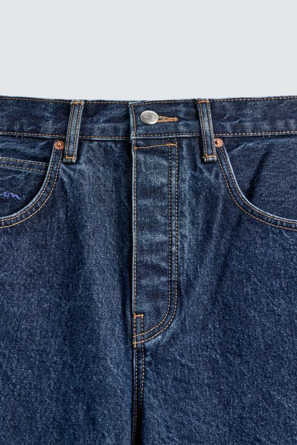 ZARA X CHAMPION ® ДЖИНСЫ BAGGY FIT, СИНИЙ