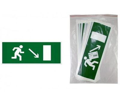 Знак Направление к эвакуационному выходу направо вниз 350х124мм для ССА TDM SQ0817-0064