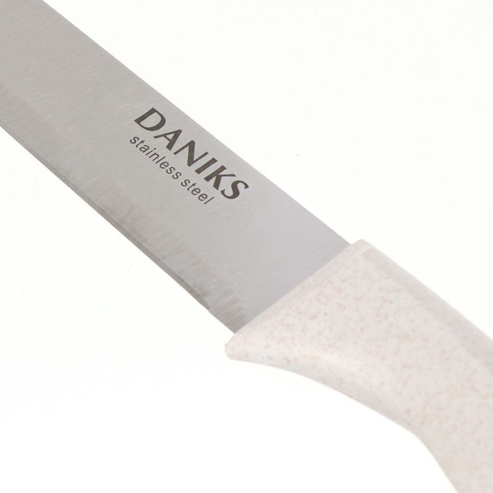 Нож кухонный Daniks, Латте, универсал, нерж сталь, 12.5 см, рук пласт, YW-A383-UT