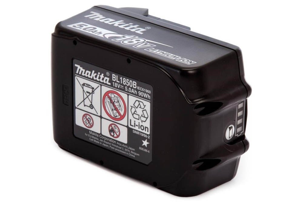 Аккумулятор BL1850B (LXT 18В, 5Ач, инд. заряда), полиэт.пакет, 1 шт. Makita