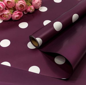 Пленка матовая "Горошек" Лиловая