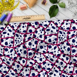 Ткань атлас потрескавшийся белый гепард