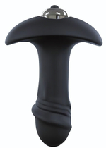 Черный анальный вибромассажер STAR ARROW - 11 см. (Цвет: черный)