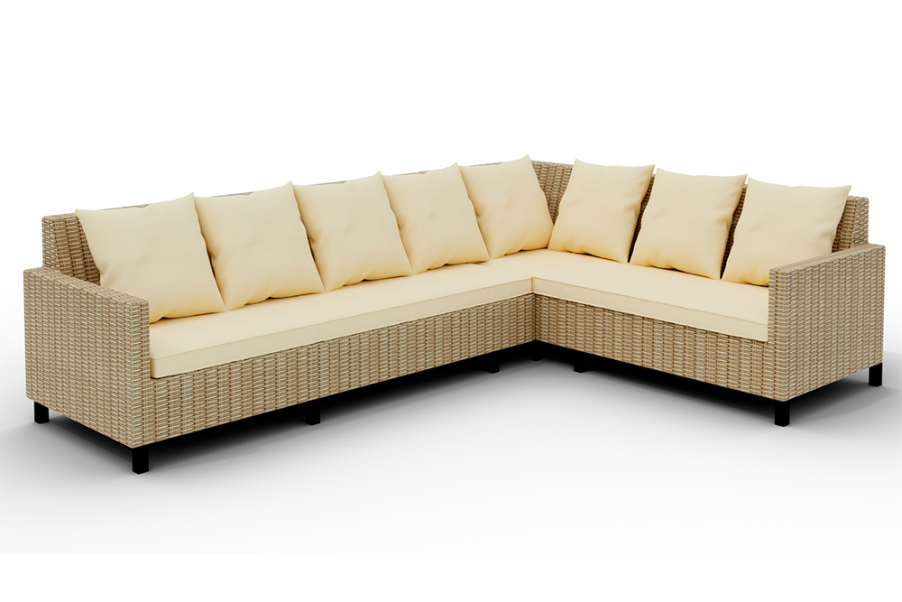 Диван угловой MOKKA BELLA, соломенный