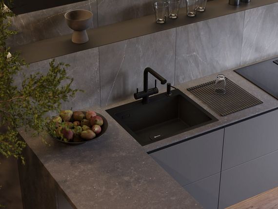 Мойка Akisame 59-GB нерж.сталь/графит(арт.4997014)