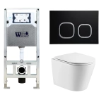 Унитаз с инсталляцией WeltWasser AMBERG 506 ST + SALZBACH 043 GL-WT + AMBERG RD-BL