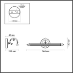 4914/8WL WALLI ODL22 489 бронзовый/металл/акрил Подсветка для картин LED 8W 3000К 410Лм DEGA