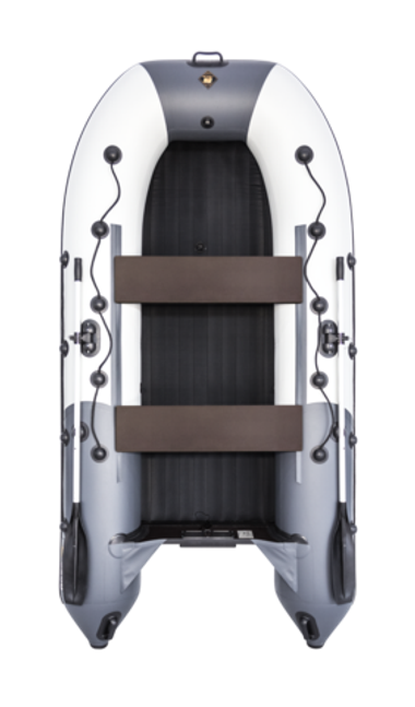 Лодка ПВХ Ривьера Компакт 3600 НДНД светло-серый/графит