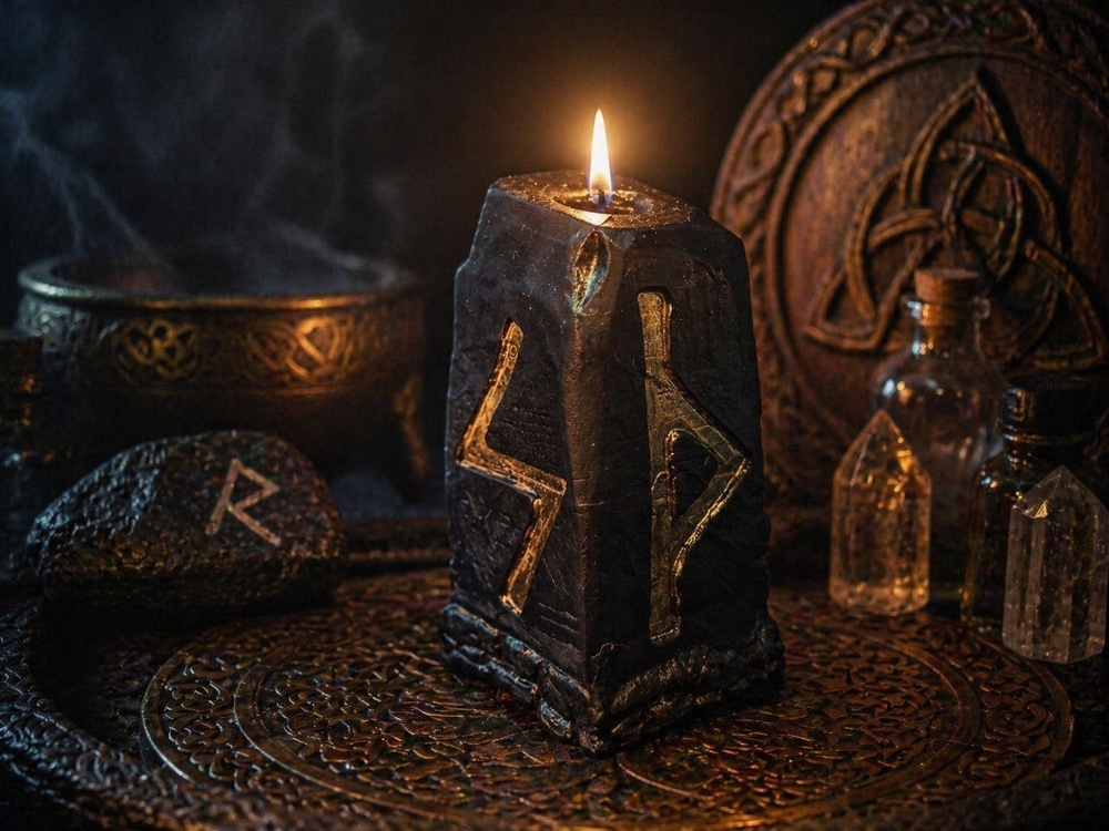 Свеча- руностав "Очищение и защита"