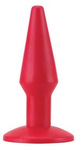 Красная анальная втулка-конус - 12 см. (Цвет: красный)