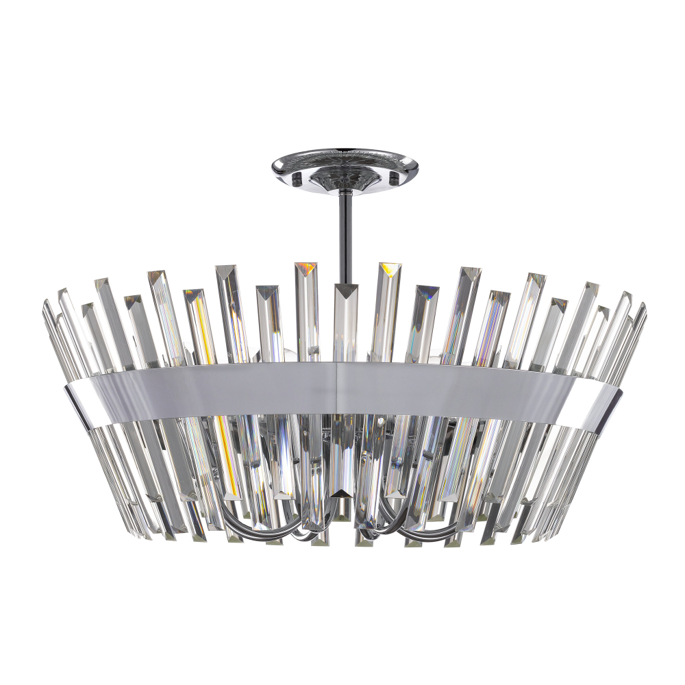 Citilux Вестерос CL307180 Люстра хрустальная потолочная Хром