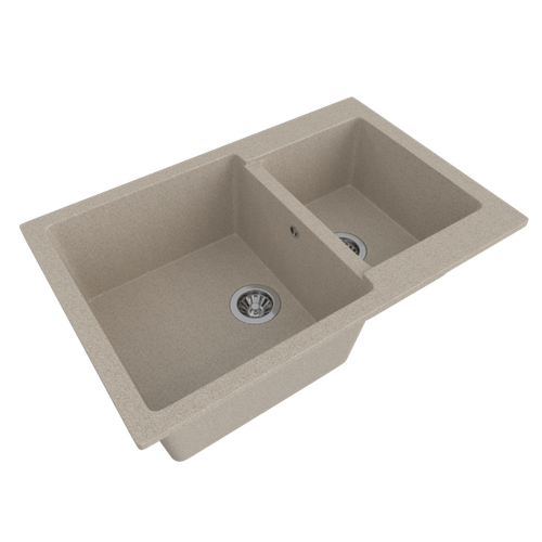 Мойка ML-GMS13 СТАНДАРТ двухчашевая, песочный (302), 767*502*190мм