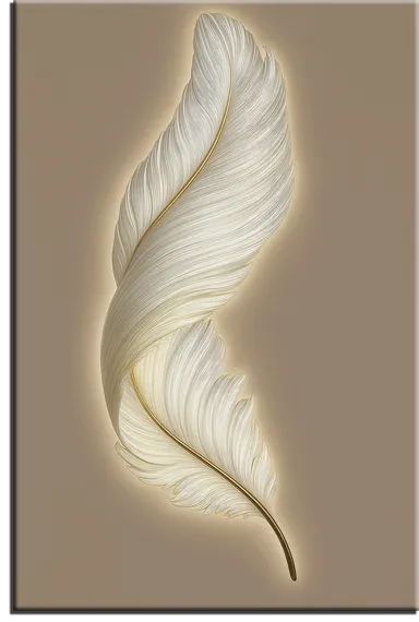 Постер "Бежевое перо"