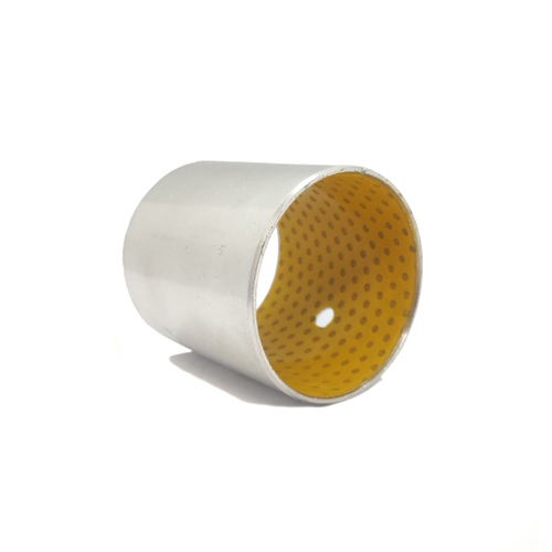 Металлополимерная разрезная свертная втулка 60*65*70 хромированная / Скользящий подшипник с POM покрытием / для манипуляторов и спец. техники