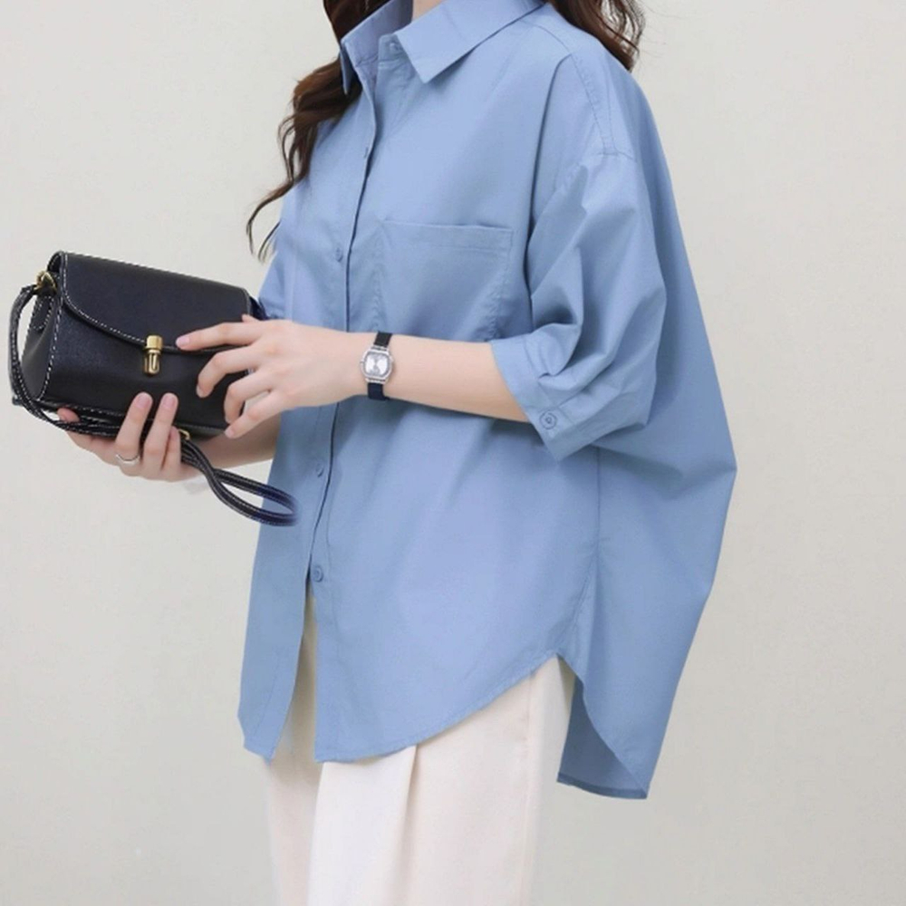 Женская рубашка оверсайз