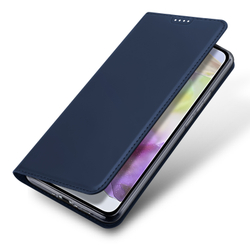Чехол книжка из PU кожи синего цвета от Dux Ducis для Samsung Galaxy A36 5G и Galaxy A56 5G, серия Skin Pro Series Case