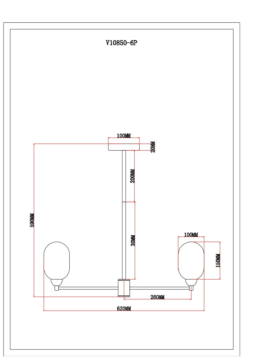 Люстра подвесная Moderli V10850-6P Gracy