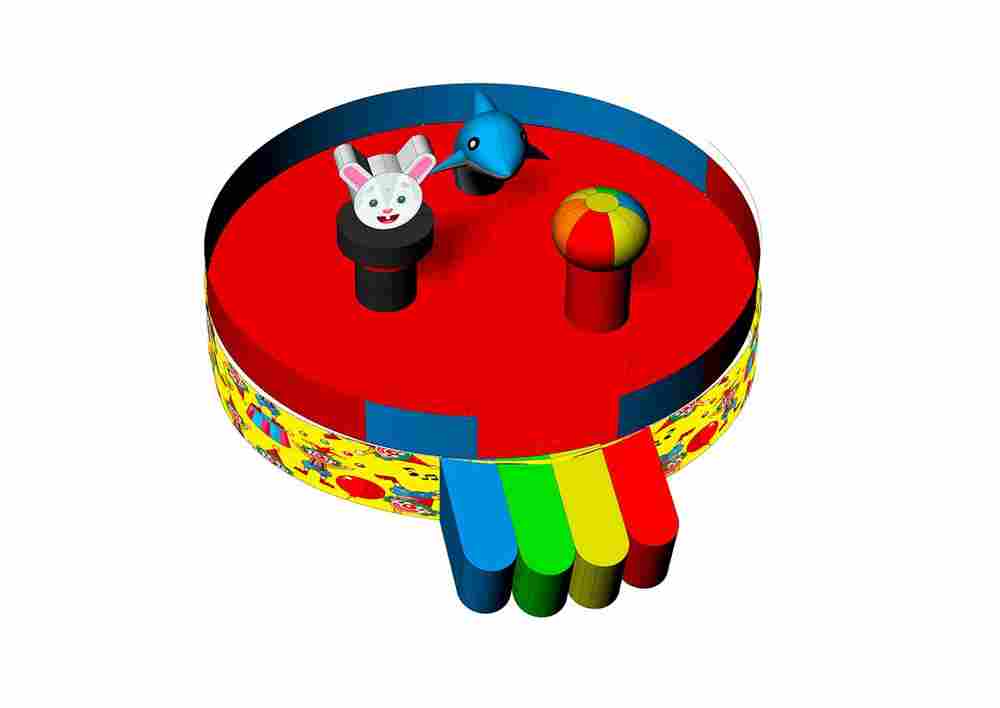 Детский надувной батут "Шатёр цирка" 4*4*3,4 м