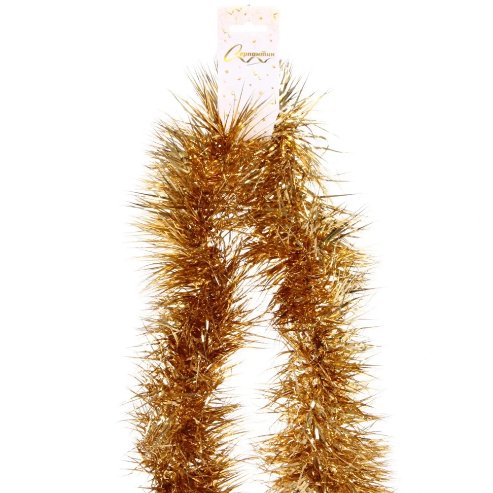 Мишура «Сияющая роскошь» 2 м 10,5 см, Шампань