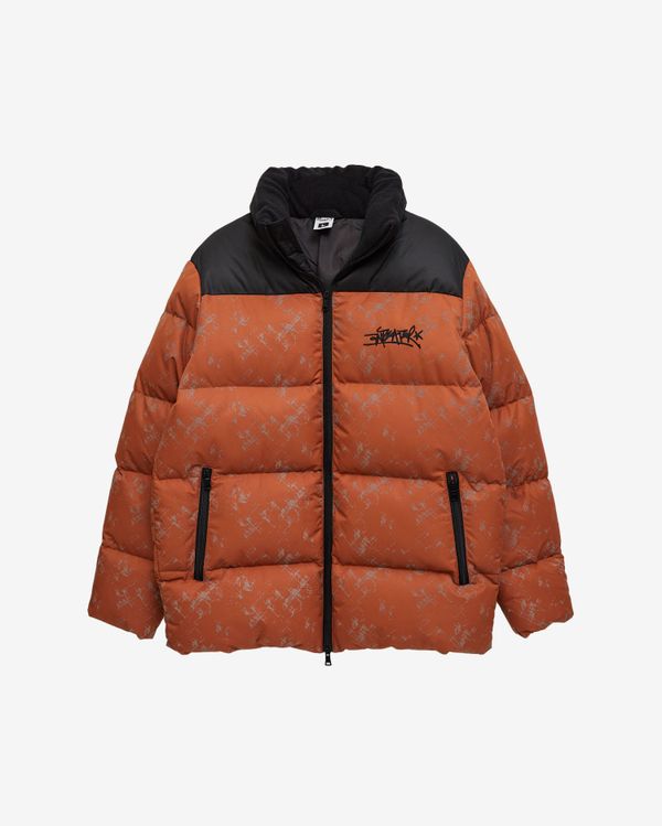 Пуховик Downjacket RF Print терракотовый - фото 1