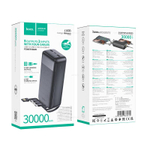 Hoco J163B Wonderful портативный аккумулятор с 4 кабелями (30000mAh)
