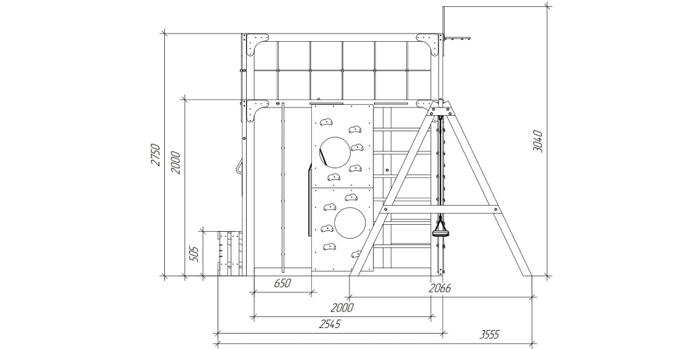 Детская площадка Савушка КУБ-6 (серый)