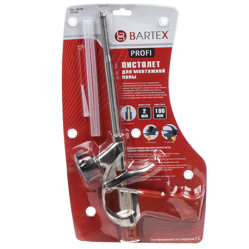 Пистолет для монтажной пены, тефлоновый, Bartex, Profi, CY-028, шт