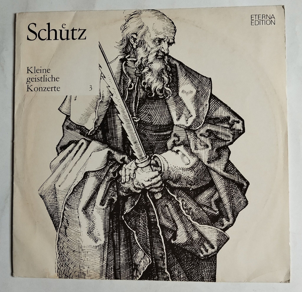 Винтажная виниловая пластинка LP Heinrich Schuetz Шютц Генрих Kleine Geistliche Konzerte 3 (ГДР 1974)