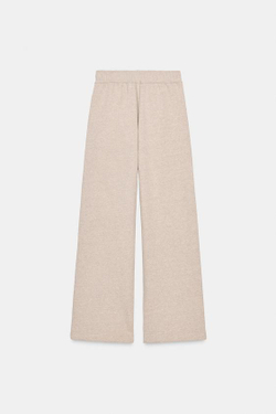 ZARA БАЗОВЫЕ БРЮКИ ИЗ МЯГКОЙ ТКАНИ, БЕЖЕВЫЙ МЕЛАНЖ