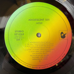 Винтажная виниловая пластинка LP Japan Adolescent Sex (Japan 1978) (Obi) Wish You Were Black