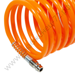 Спиральный воздушный шланг с фитингами Rapid,10 бар, 8х6 мм, 10 м. AERO