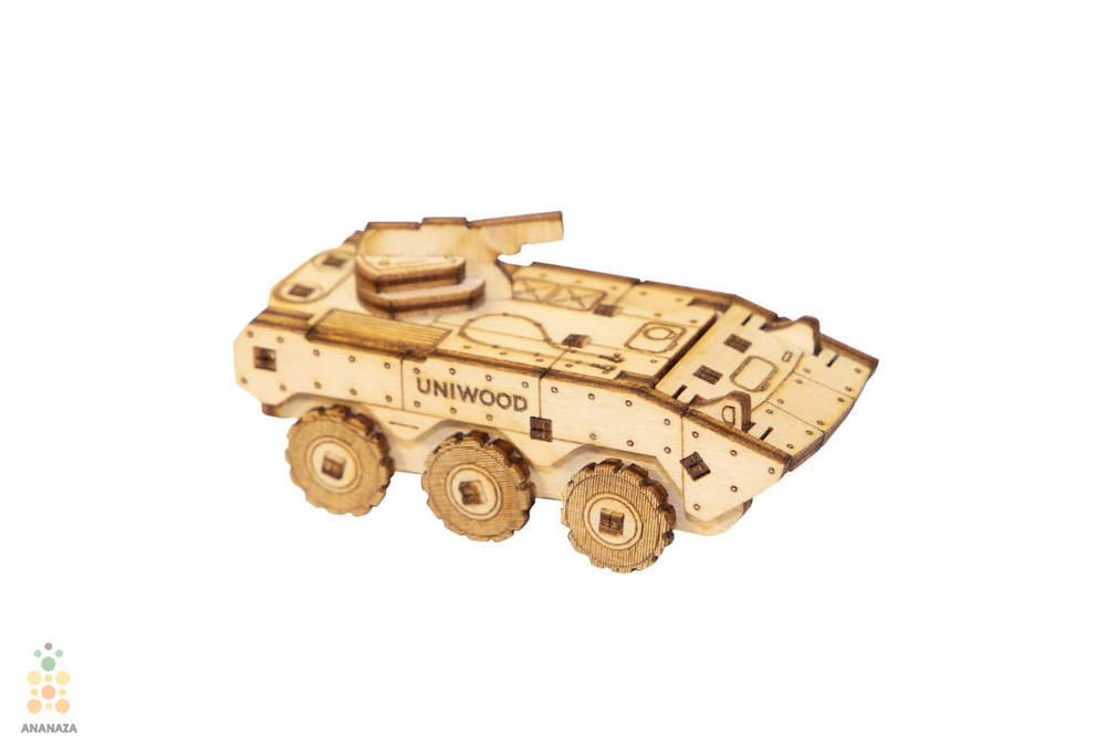 Бронетранспортёр Unit armor от UNIWOOD - Деревянный конструктор, сборная модель, 3D пазл
