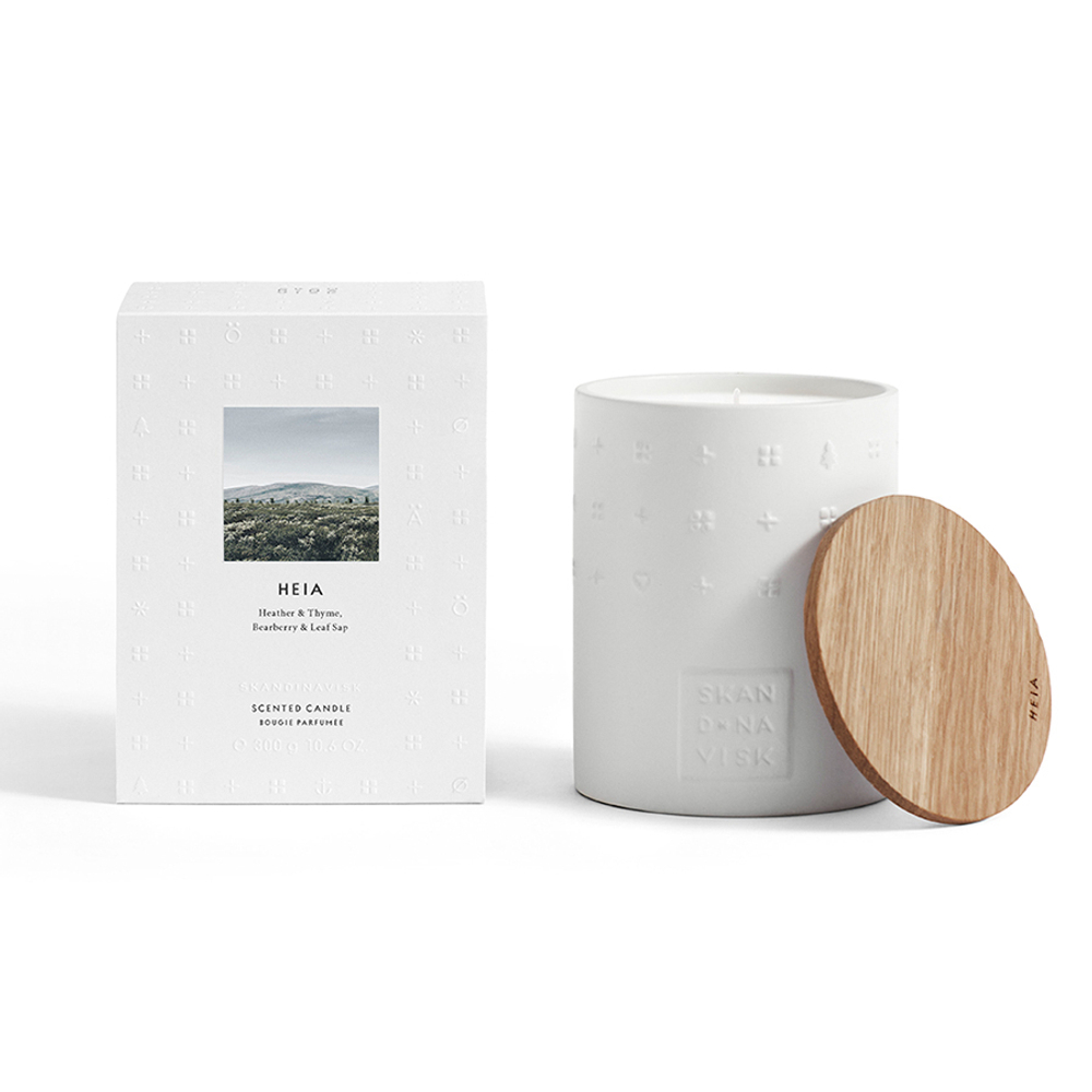 Свеча ароматическая heia с крышкой, керамика, 300 г