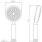 Лейка для душа 1 режим D100 мм MeloDia Della Vita MKP20587