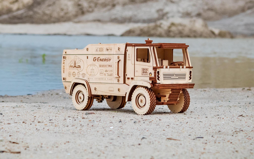 Конструктор деревянный 3D EWA МАЗ-5309RR 1:20