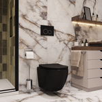 Унитаз подвесной Ceruttispa ТИЧИНО (TICINO) Aria MB CT8918 черный матовый, ТЕРМООБЖИГ (не плёнка) безободковый (485х365х350)