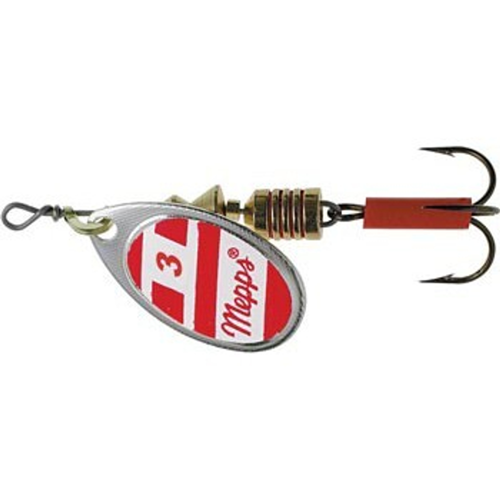 Блесна вращающаяся Mepps AGLIA White/Red, 3, SILVER