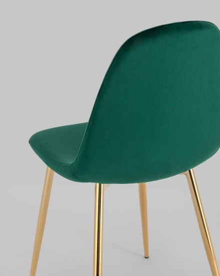 Стул Валенсия SN, велюр зеленый золотые ножки