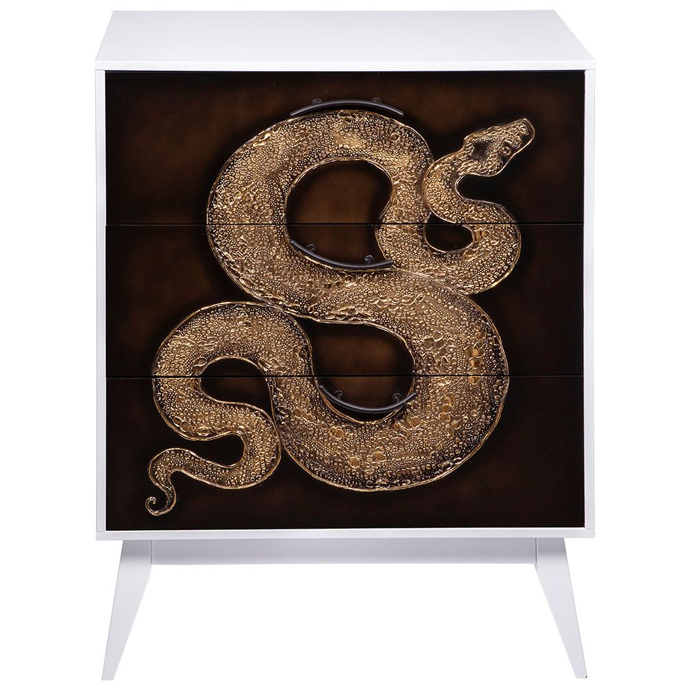 Комод Серпентис с 3 ящиками Айс