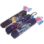 Зонт механический ветроустойчивый, матовая ручка «BESTzontik - Kosmos», микс 4 дизайна, длина 25см, d-110см