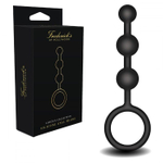 Черная анальная мини-цепочка с 3 шариками (Цвет: черный)