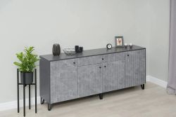 Комод "Оливия" (графит/мрамор глянец), МФ Миф, г. Пенза