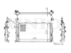 Радиатор охлаждения двигателя UNIO RAD-10114