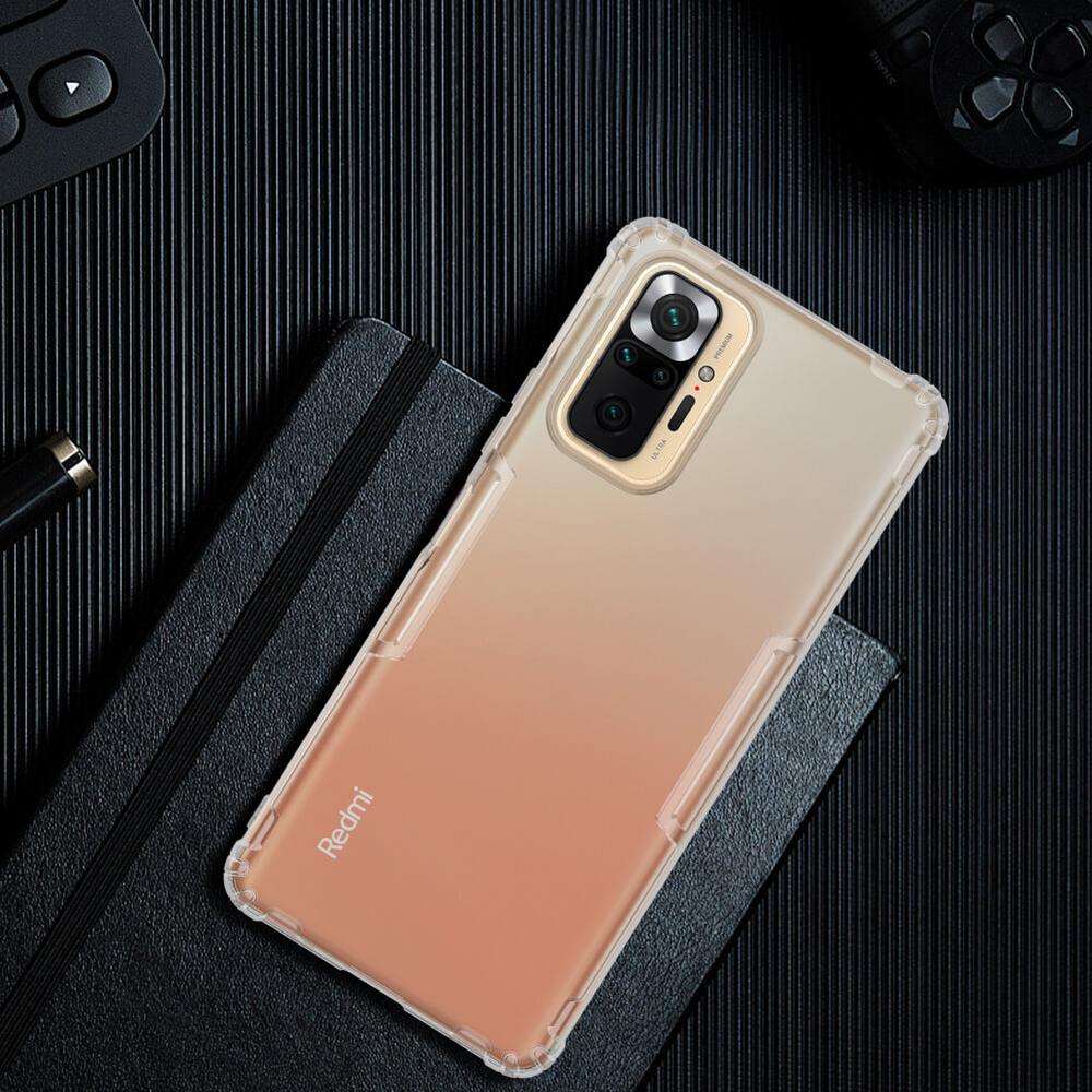 Прозрачный силиконовый чехол Nillkin Nature для Xiaomi Redmi Note 10 Pro