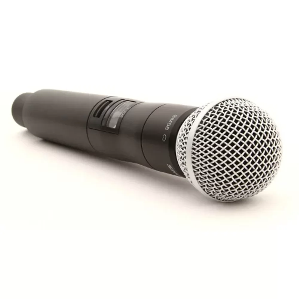 Shure QLXD2/SM58 — цифровой ручной передатчик с капсюлем (24 бит, AES-256, до 10 ч работы)