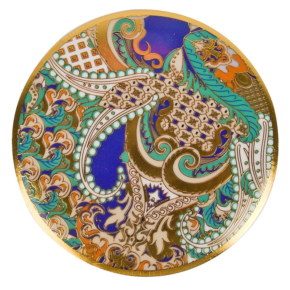 Шкатулка декоративная "Saphir"12*4 (фарфор) (подарочная упаковка)